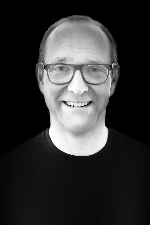 Black-and-white portrait of René Luther